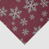 雪片は素朴な赤で銀を着せます 薄葉紙 (詳細)