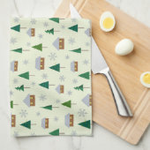 雪片やもみの木 キッチンタオル (四つ折り)