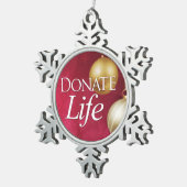 雪片やオーナメントで命を捧げる スノーフレークピューターオーナメント (右)