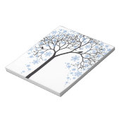 雪片や鳥が咲く冬の木 ノートパッド (回転)