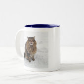 雪片をつかむ ツートーンマグカップ (正面左)