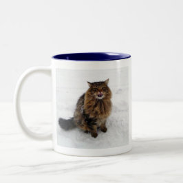 雪片をつかむ ツートーンマグカップ