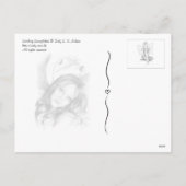 雪片をキャッチするクリスマスポストカード シーズンポストカード (裏面)