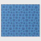 雪片をテーマにしたクリスマスブルーシームレスギフト ラッピングペーパー (フラット)