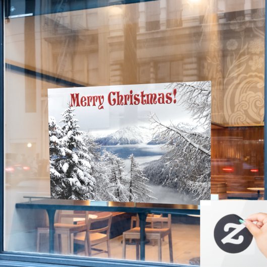 雪片を使った冬の寒い森林撮影|過去記事 ウィンドウサイン (カフェ窓)