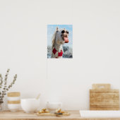 雪片を引く馬 ポスター (キッチン)