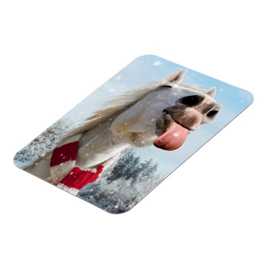 雪片を引く馬 マグネット (左側)