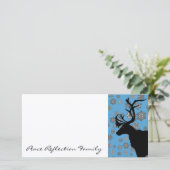 雪片を持つ黒いトナカイ シーズンカード (スタンド正面)