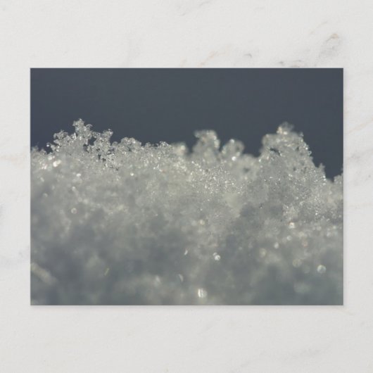 雪片を間近に ポストカード (正面)