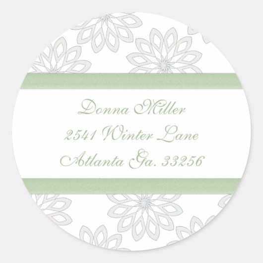 雪片アドレスラベル ラウンドシール (正面)