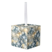 雪片アート キューブオーナメント (裏面アングル)