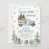 雪片ウィンターワンダーランドバースデーパーティー 招待状 (正面)