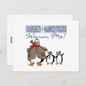 雪片ウォーミングミーホリデーTシャツとギフト シーズンカード (正面/裏面)