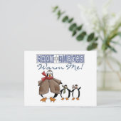 雪片ウォーミングミーホリデーTシャツとギフト シーズンポストカード (スタンド正面)