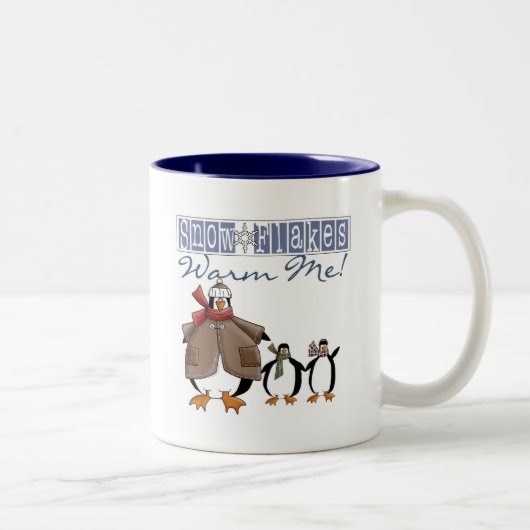 雪片ウォーミングミーホリデーTシャツとギフト ツートーンマグカップ (右)