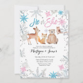 雪片ウッドランドのジェンダーが招待を明らかにする 招待状 (正面)