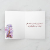 雪片エッフェルタワーパリウィンタークリスマス シーズンカード (内部)