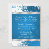 雪片エレガントクリスマスパーティの招待状 招待状 (正面)