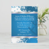 雪片エレガントクリスマスパーティの招待状 招待状 (スタンド正面)