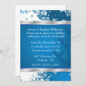 雪片エレガントクリスマスパーティの招待状 招待状 (正面/裏面)