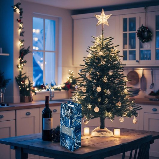雪片エレガントクリスマスワイン抱き枕 ワインギフトバッグ
