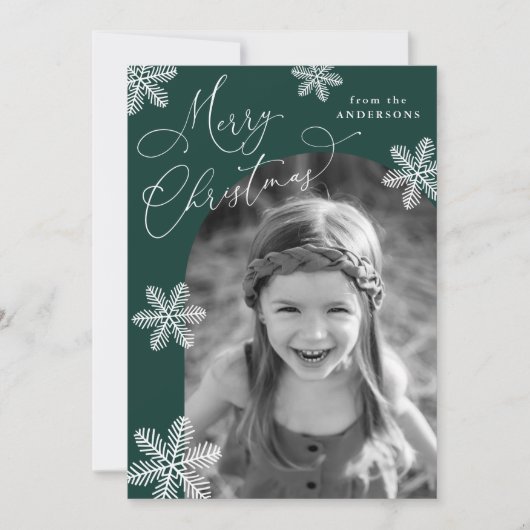 雪片エレガントスプルース緑2枚の写真 シーズンカード (正面)