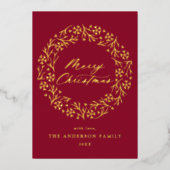 雪片エレガントリースクランベリー非写真金ゴールド 箔シーズンカード (正面)