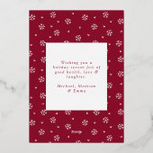 雪片エレガントリースクランベリー非写真金ゴールド 箔シーズンカード (裏面)