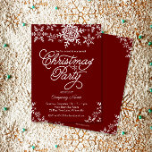 雪片エレガント会社クリスマスパーティー 招待状