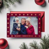 雪片エレガント写真 箔シーズンカード