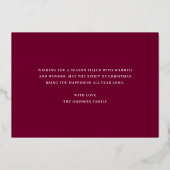 雪片エレガント写真 箔シーズンカード (裏面)