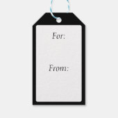 雪片エレガント冬パターン ギフトタグ (裏面)