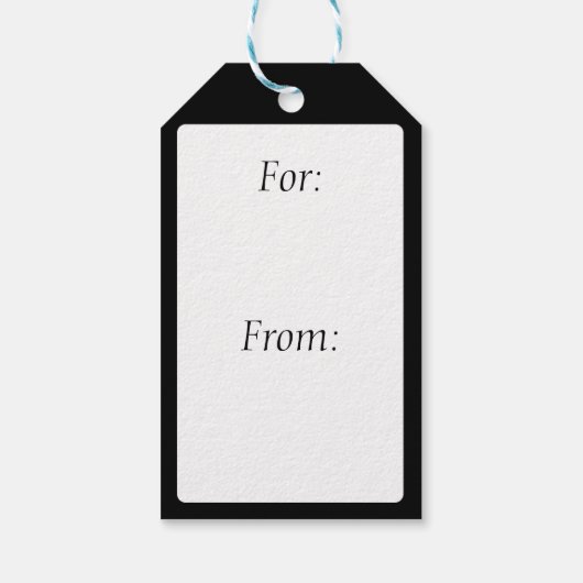 雪片エレガント冬パターン ギフトタグ (裏面)