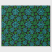 雪片エレガント冬パターン ラッピングペーパー (フラット)