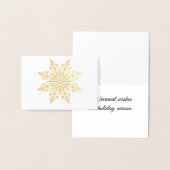 雪片エレガント冬季あいさつ金ゴールド 箔カード (ディスプレー)