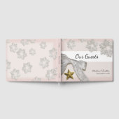 雪片エレガント冬季ウェディングゲストブック ゲストブック (全面)