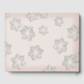 雪片エレガント冬季ウェディングゲストブック ゲストブック (裏面)