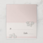 雪片エレガント冬季ウェディング座席表 プレイスカード (外部開封)