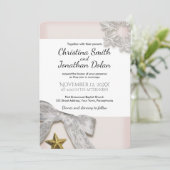 雪片エレガント冬季ウェディング招待状 招待状 (スタンド正面)