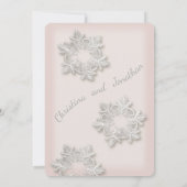 雪片エレガント冬季ウェディング招待状 招待状 (裏面)