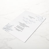 雪片エレガント冬至お祝い 箔招待状 (回転した状態)