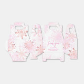 雪片エレガント女の子の赤ちゃんシャワー フェイバーボックス (折り畳みなし)