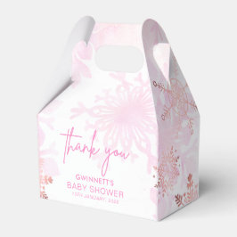 雪片エレガント女の子の赤ちゃんシャワー フェイバーボックス