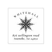 雪片エレガント差出人住所ゴム印 ラバースタンプ (インプリント)