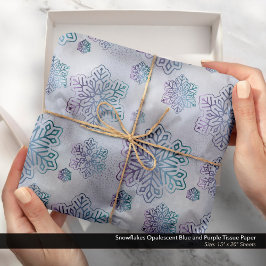雪片オパールセントブルーとパープル 薄葉紙