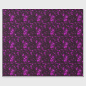 雪片オン深いパープルバックグランドラップ紙 ラッピングペーパー (フラット)