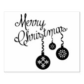 雪片オーナメントスタンプとメリークリスマス ラバースタンプ (インプリント)