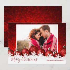 雪片オーナメント写真クリスマス シーズンカード