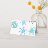 雪片カスタマイズ可能なテーブル/座席表ホルダー プレイスカード (裏面)