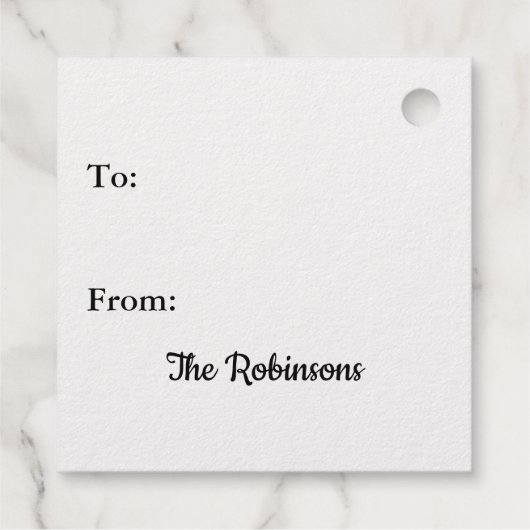 雪片カットカスタム銀実在又は金ホイル フェイバータグ (裏面)